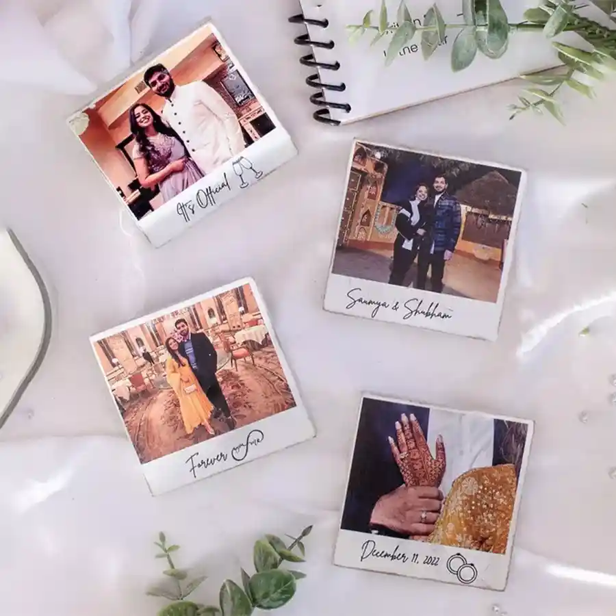 Set of 4 personalized fridge magnets for creative decoration.