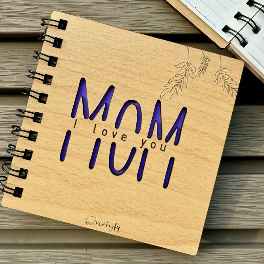 Elegant Pinewood Notepad, perfect for jotting down thoughts and recipes.
