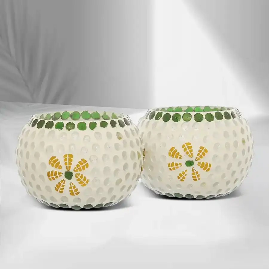 Moroccan Glass Tea Light Candle Holders in vibrant colors, perfect for home decor and creating a warm ambiance.