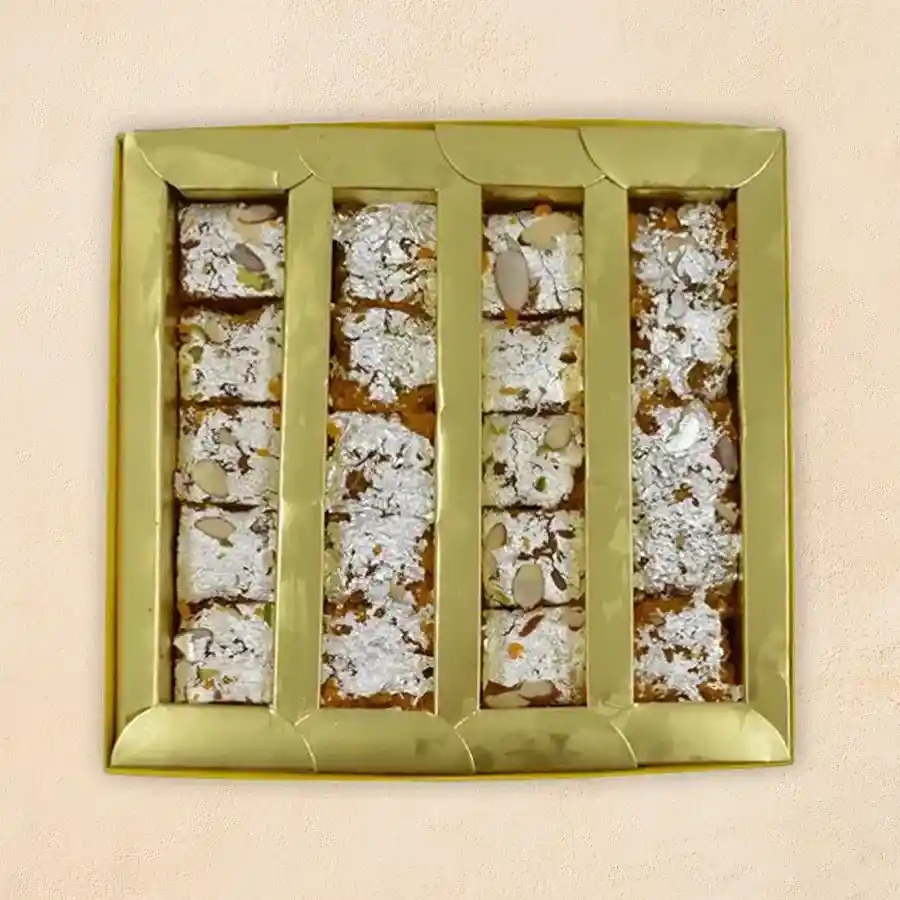 Heartfelt Festive Sweet Surprise Gift Box featuring Dilkhushal and Motipak.