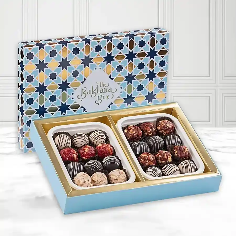 Gourmet Laddu Bliss Box featuring five unique laddu varieties in a luxurious presentation.