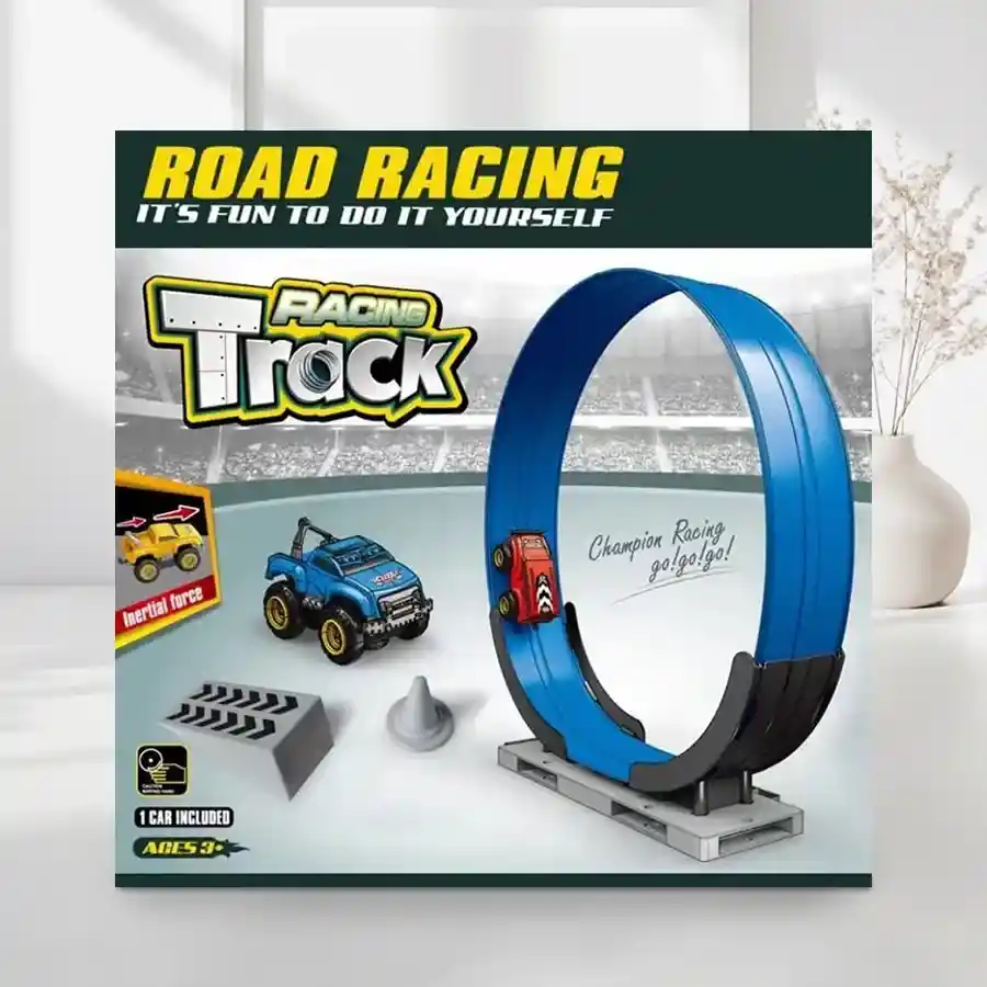 Whirlwind Go Gears Adventure Set featuring a track, Super Spin Tunnel, and a speedy Pull Back Action Go Gears Car.