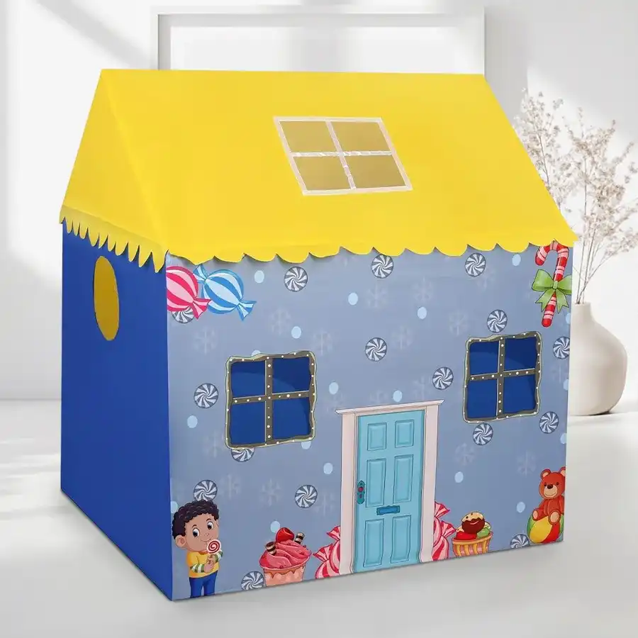 Cozy Retreat Tent for Boys, a playful hideaway for imaginative adventures and cozy moments, measuring 95cm x 75cm x 107cm.