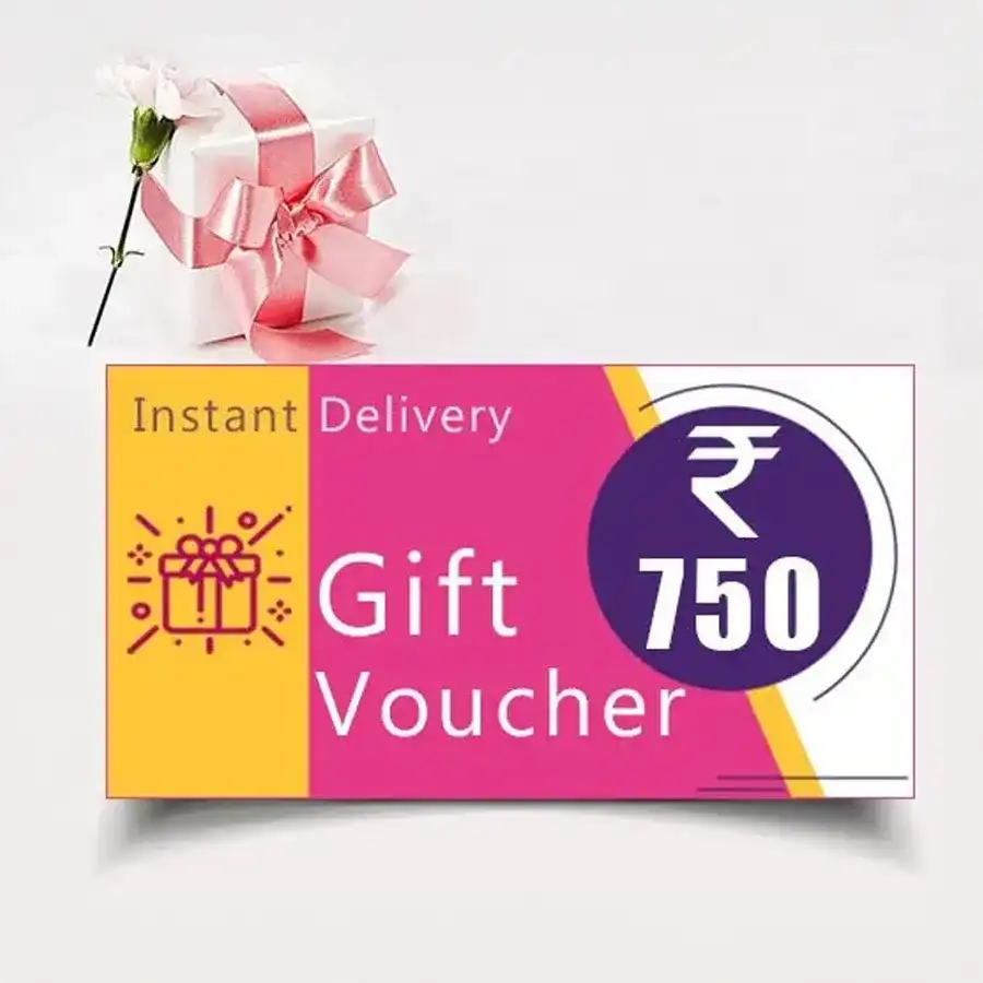 E-gift card worth INR 750 from Gifts-To-India, perfect for personalized gifting.