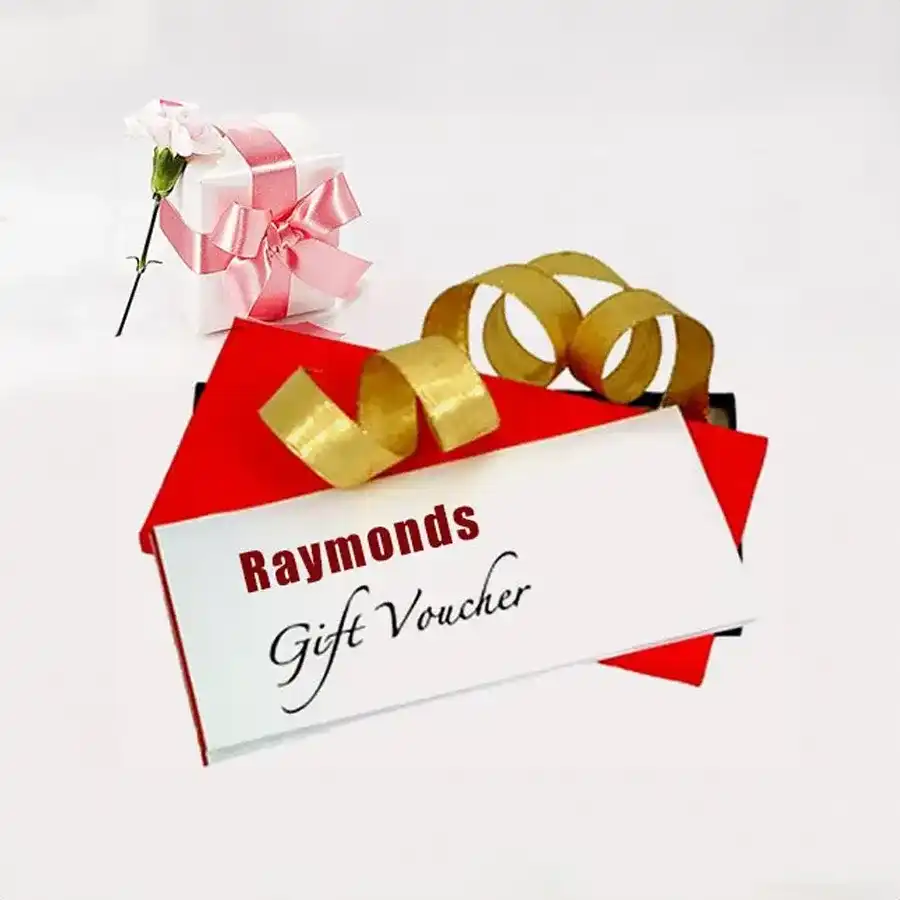 Raymond gift e-voucher worth ₹2000 for elegant fashion choices.