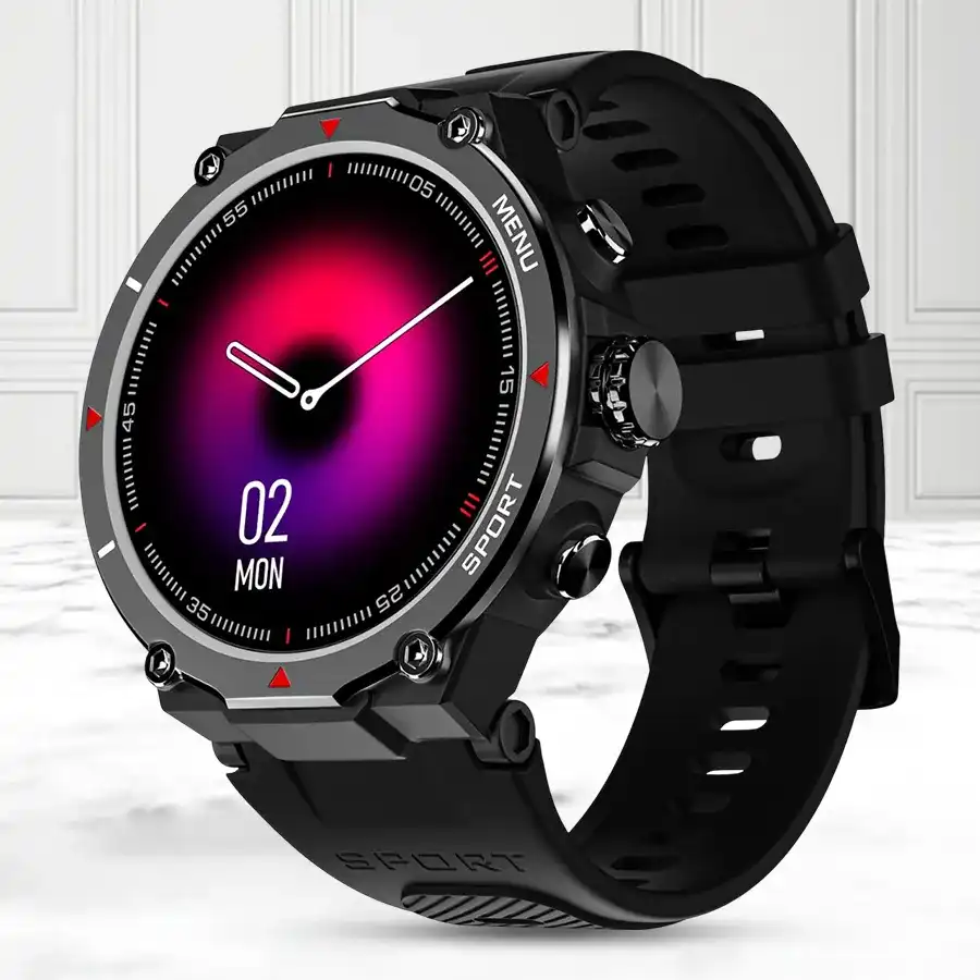 Rugged Round Smart Watch for Adventurers