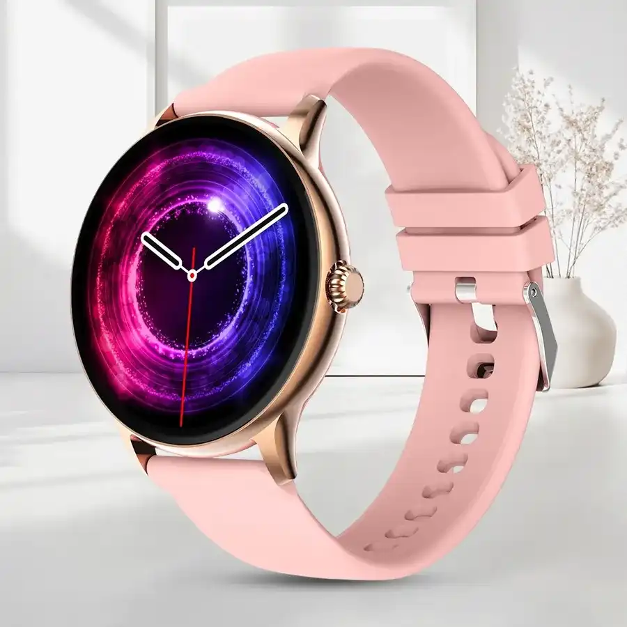 Dazzling Gold Pink Phoenix Smart Watch