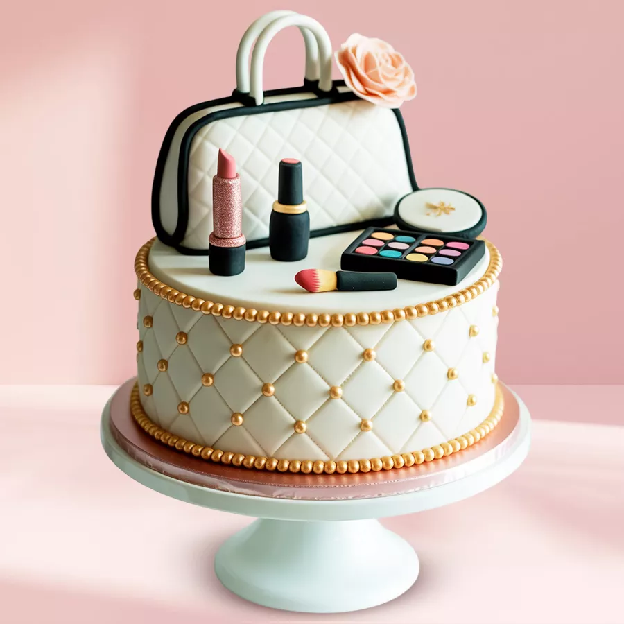 Exquisite Touch-Up Pineapple Cake with fondant decorations.