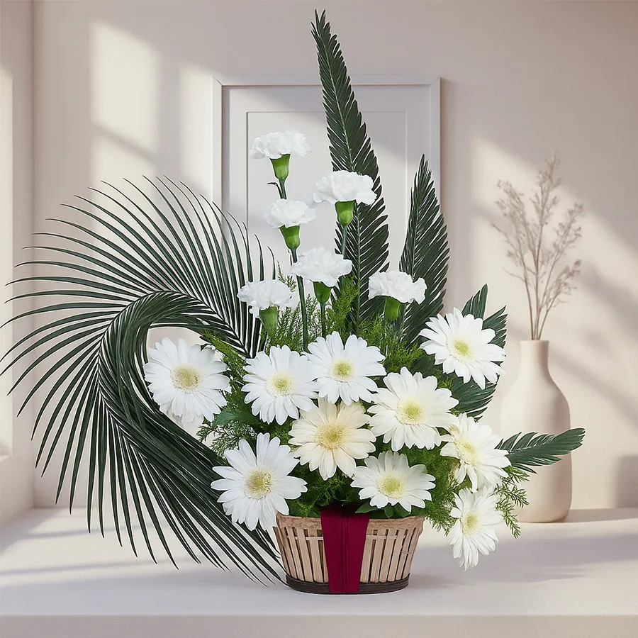 A vibrant bunch of 6 carnations and gerberas, perfect for expressing heartfelt sentiments.