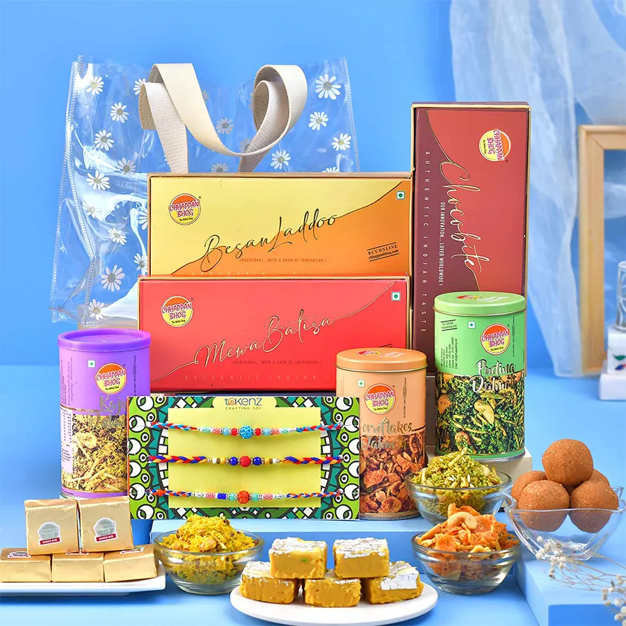 Joyful Trio: Rakhi & Treats Pack