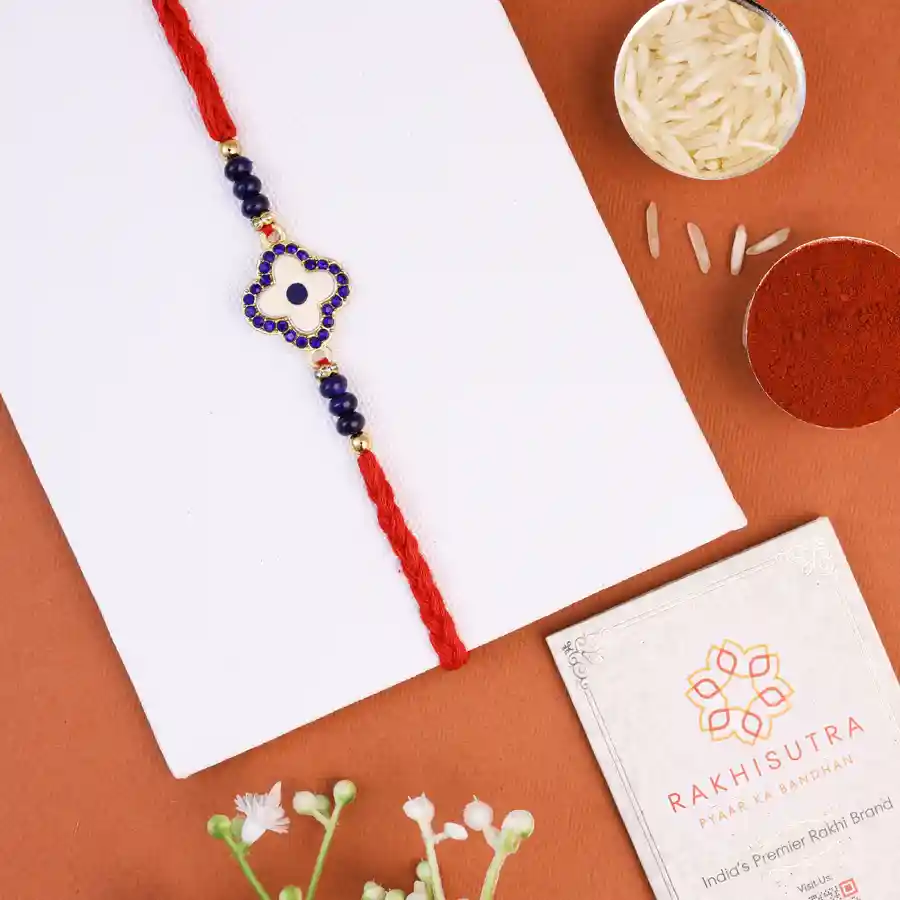 Symbolic Evil Eye Rakhi with Ritual Pack