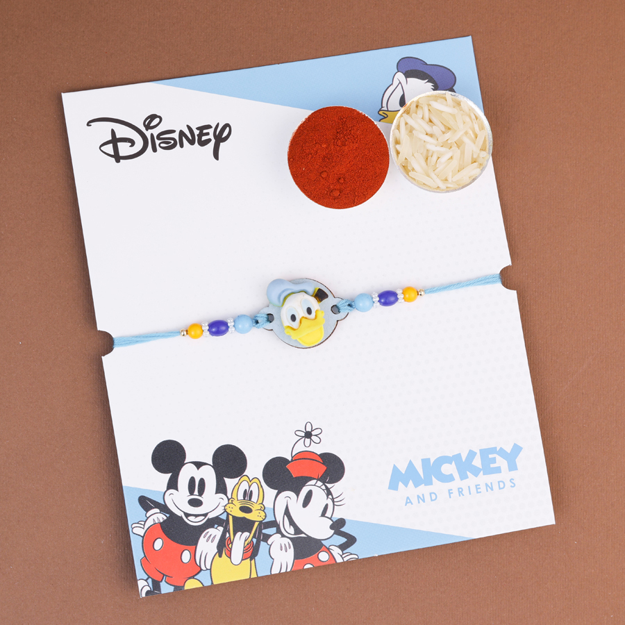 Kids Donald Duck Rakhi with Roli Tika and Card