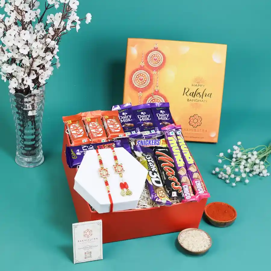 Joyful Rakhi & Chocolates Ensemble