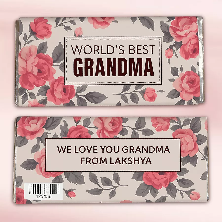 Personalized Cadbury Dairy Milk Silk chocolate bar for Granny with a special message.