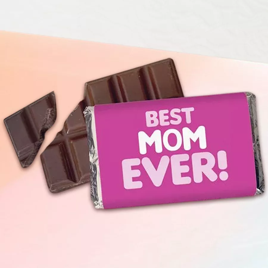 Enticing Cadbury Dairy Milk chocolate bar with personalized "Best Mom Ever" message for Mother's Day