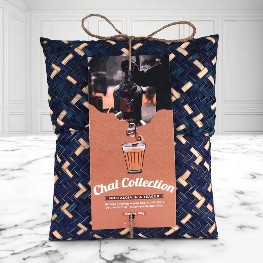 Masala Punch Tea Hamper featuring five unique tea blends in colorful packaging