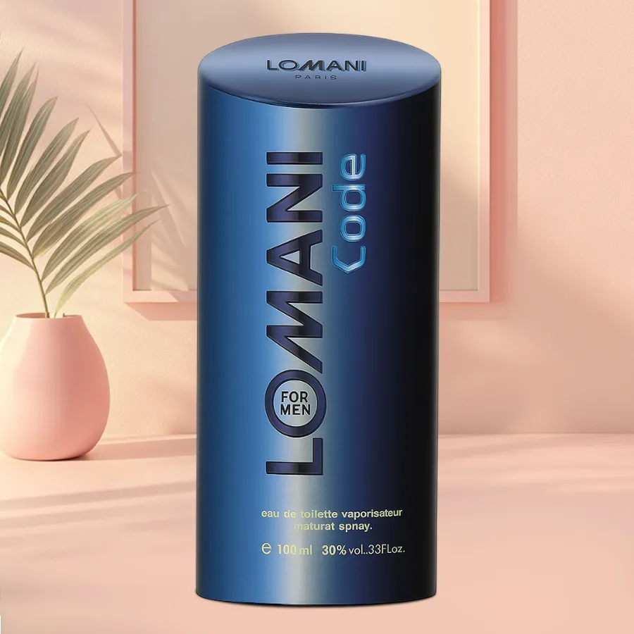 Lomani Code Perfume for Men 100 ML bottle with a sleek design