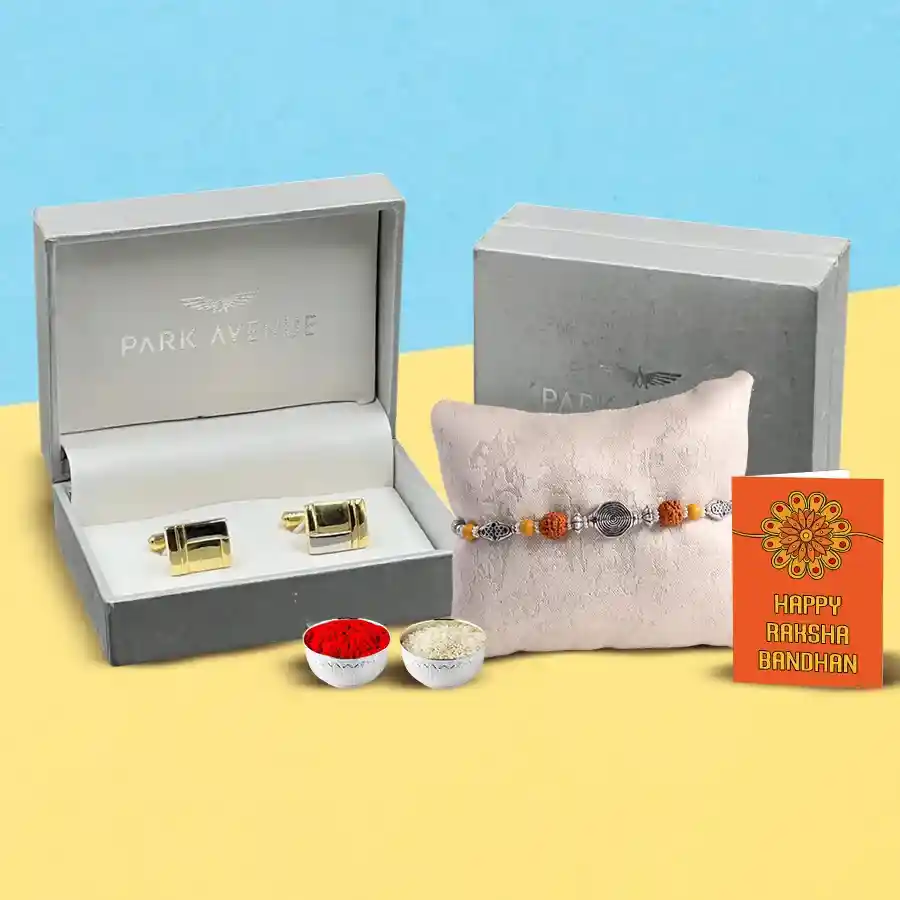 Cufflinks from Park Avenue with Free Rakhi