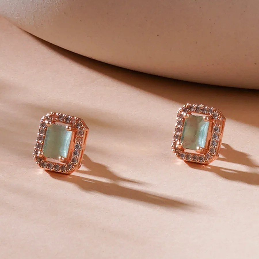 Cool Mint Stone Studs