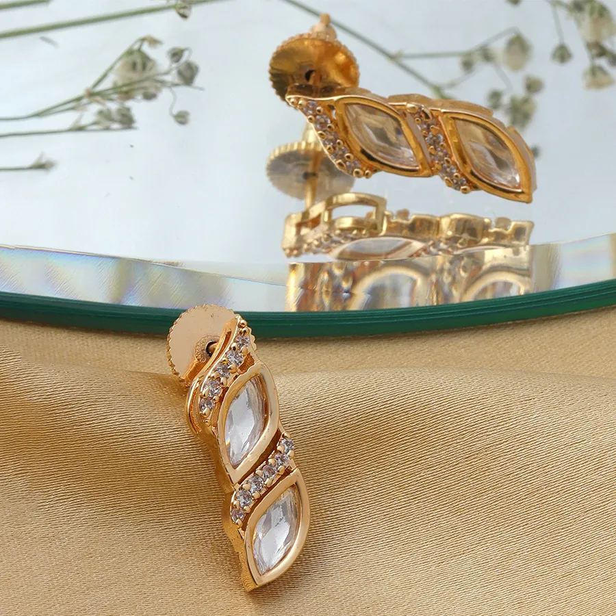Luxe Wave Gold Diamond Drops