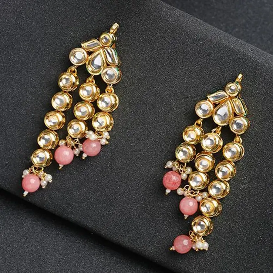 Graceful Kundan Pearl Earrings