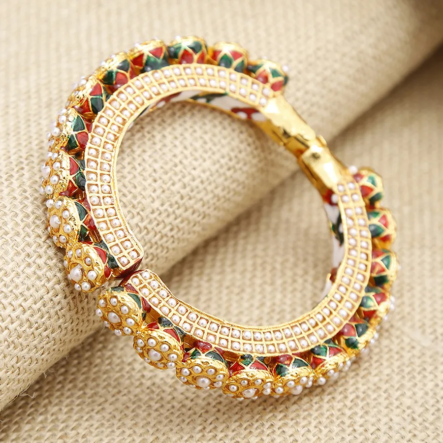 Sophisticated Pearl Adorned Bangle