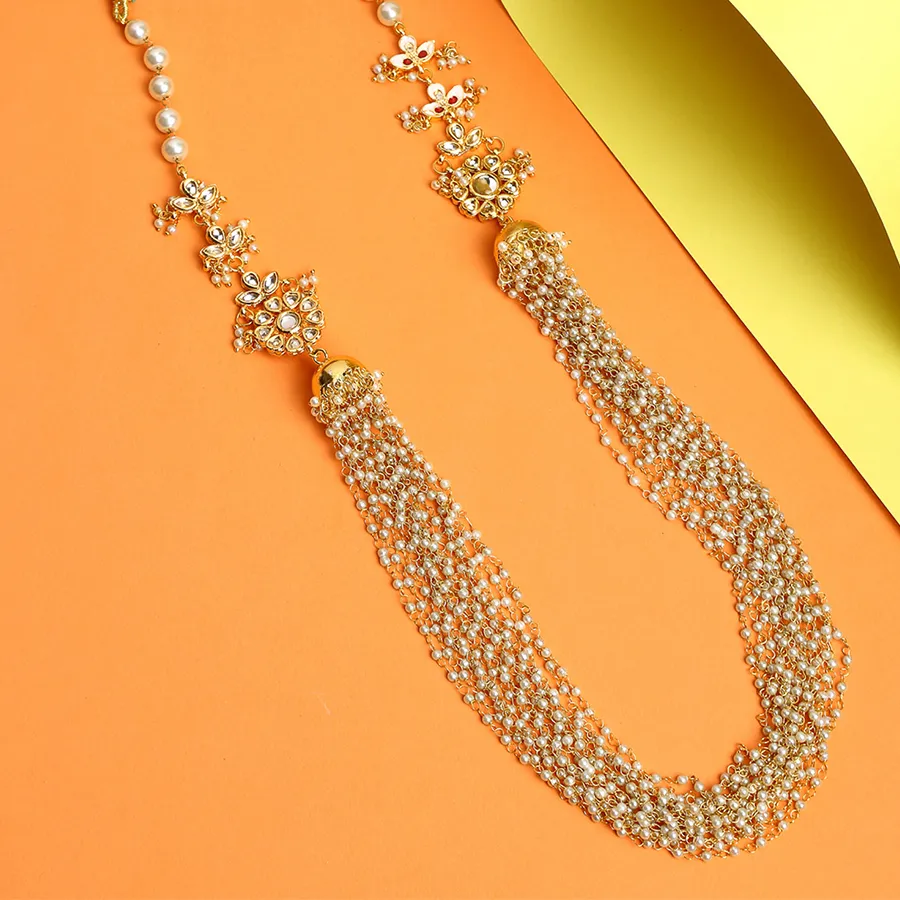 Charming Pearl Jhumki Necklace
