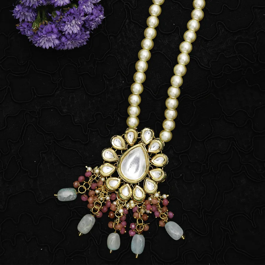 Exquisite Long Kundan Piece