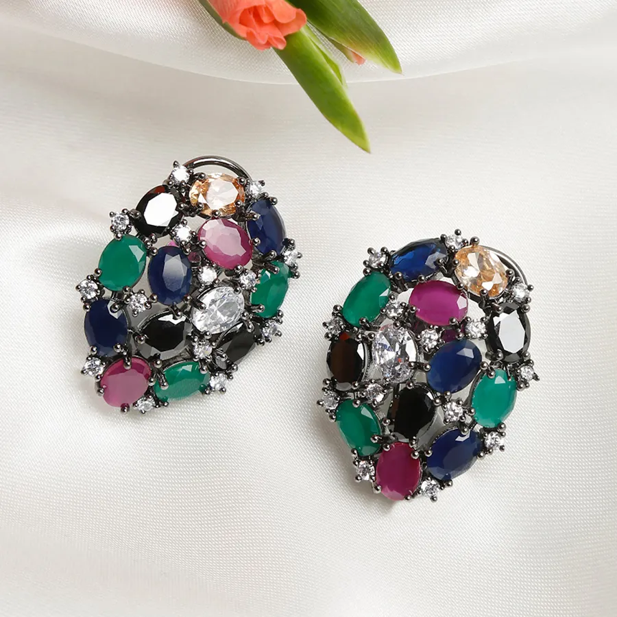 Vibrant Stone Studs