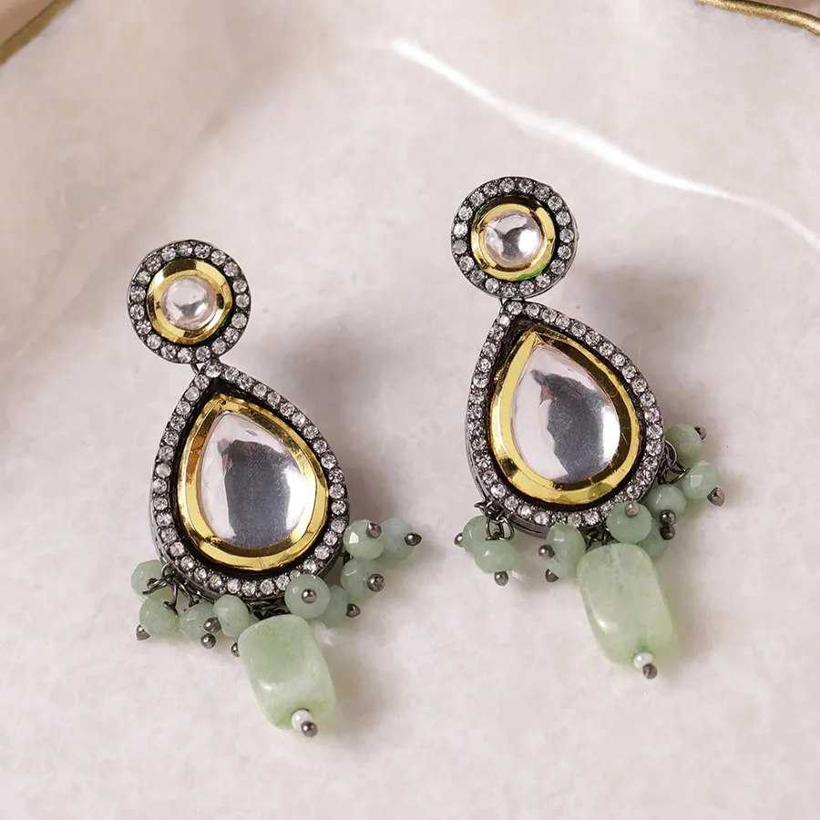 Chic Kundan Statement Earrings