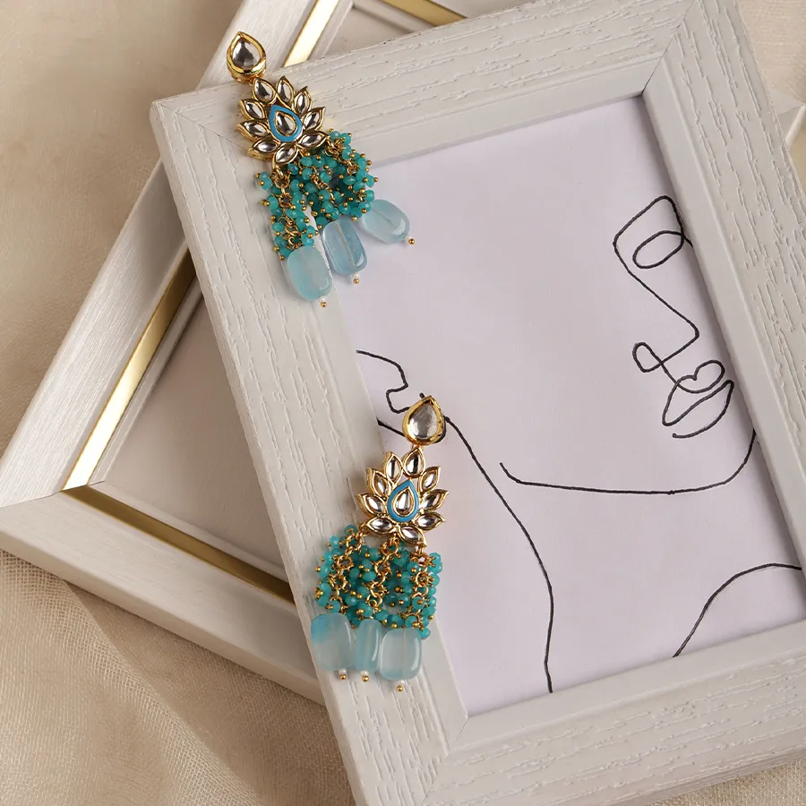 Chic Kundan Jhumkas