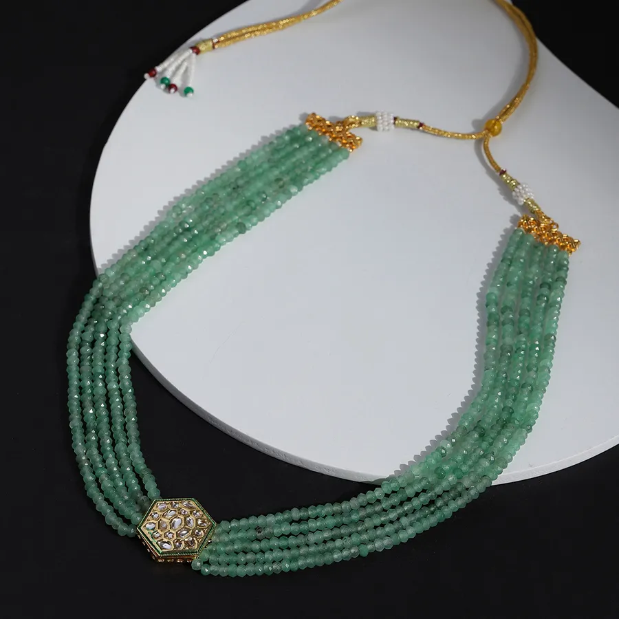 Elegant Kundan Beads Jewelry