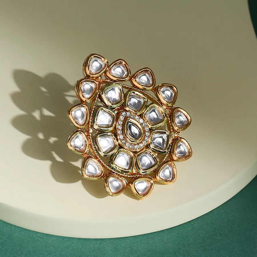 Luxe Kundan Sparkle Ring