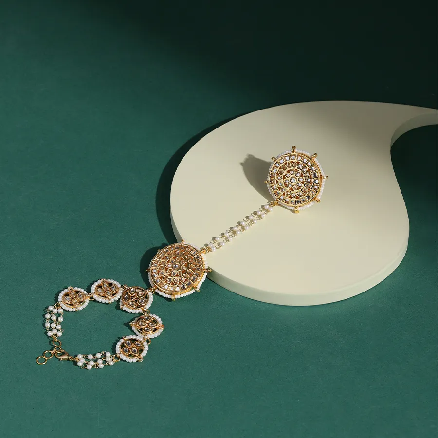 Ethereal Kundan Hand Adornment