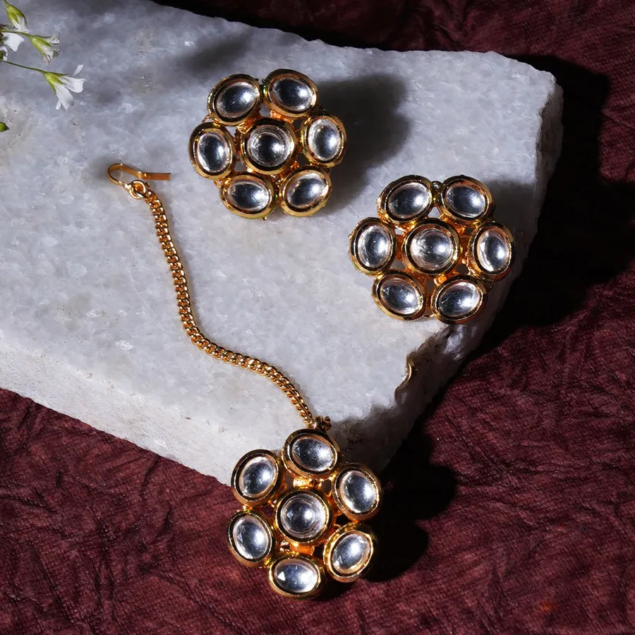 Traditional Kundan Charm Set