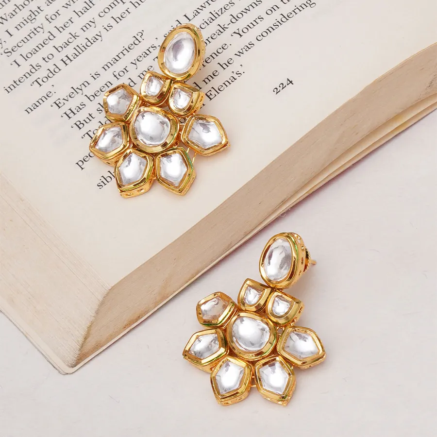 Intricate Kundan Earrings Set