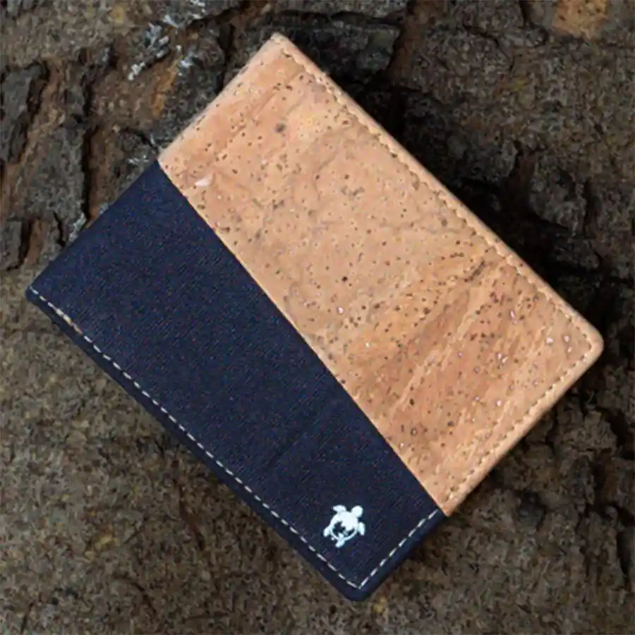 Classic Eco Friendly Kakapo Cork N Canvas Bifold Wallet