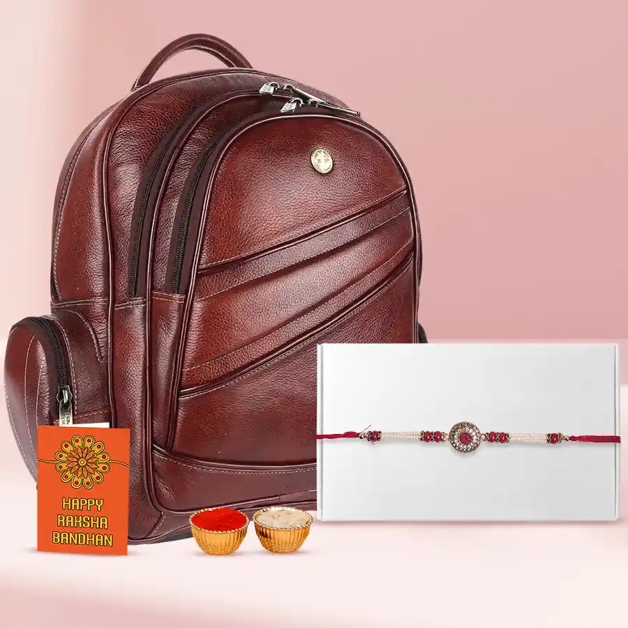 Stunning Leather Laptop Backpack