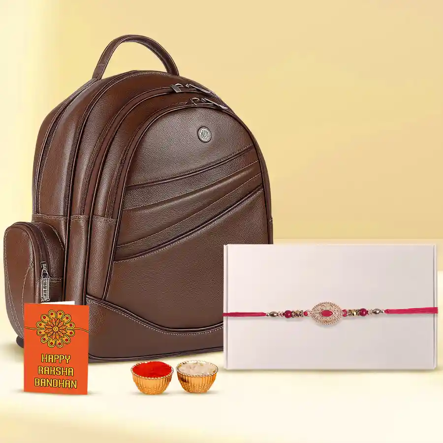 Fancy Leather Laptop Backpack