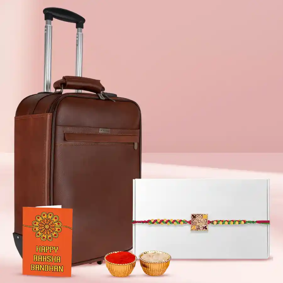 Exclusive Leather Trolley Bag