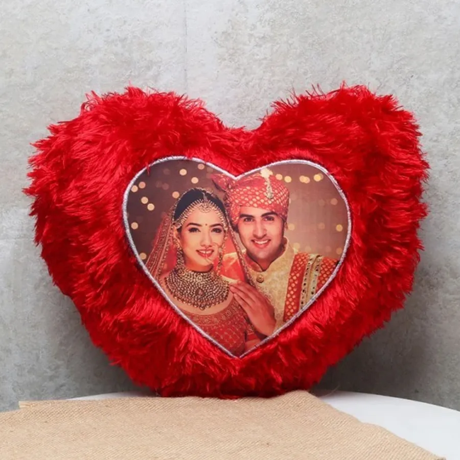 Mesmerising Heart Shaped Personalised Cushion