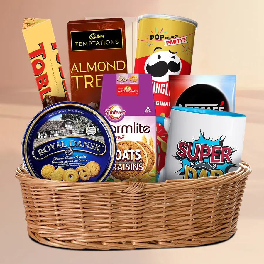 Stunning Snacks Basket for Father