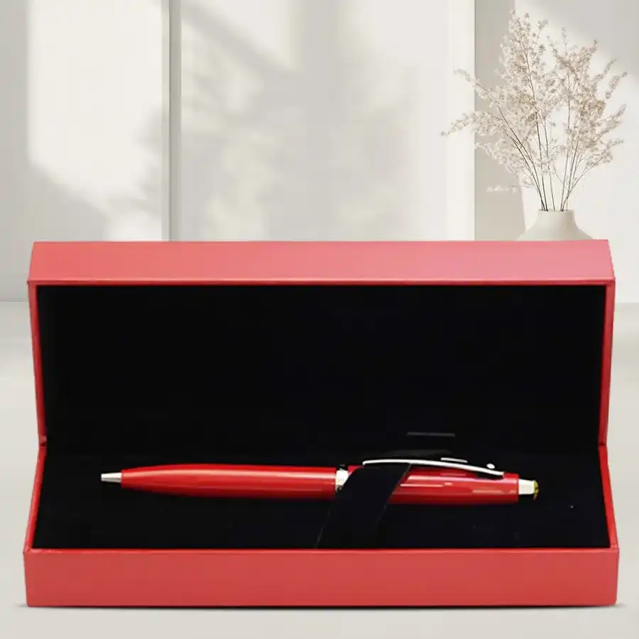 Remarkable Sheaffer Ferrari Rosso Corsa Chrome Plate Trim Ballpoint Pen