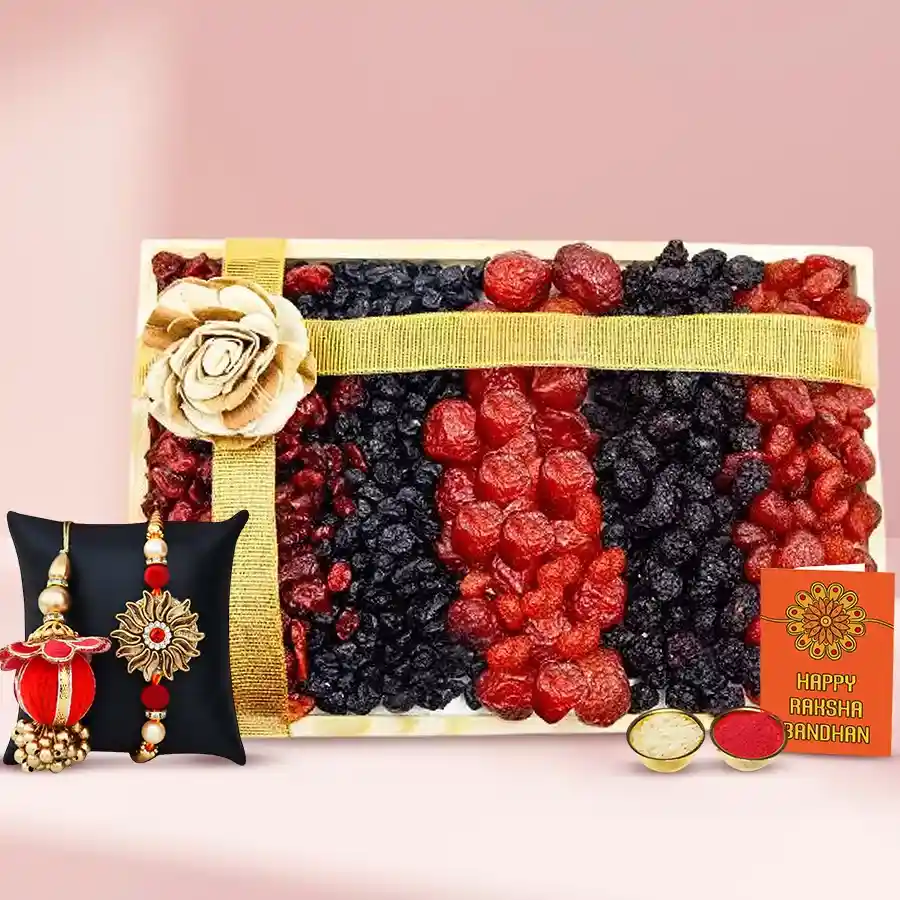 Dry Fruit synergy for Couple Rakhi