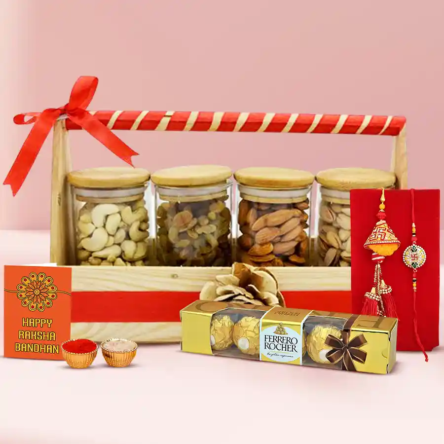 Bonding Dry Fruits n Couple Rakhi