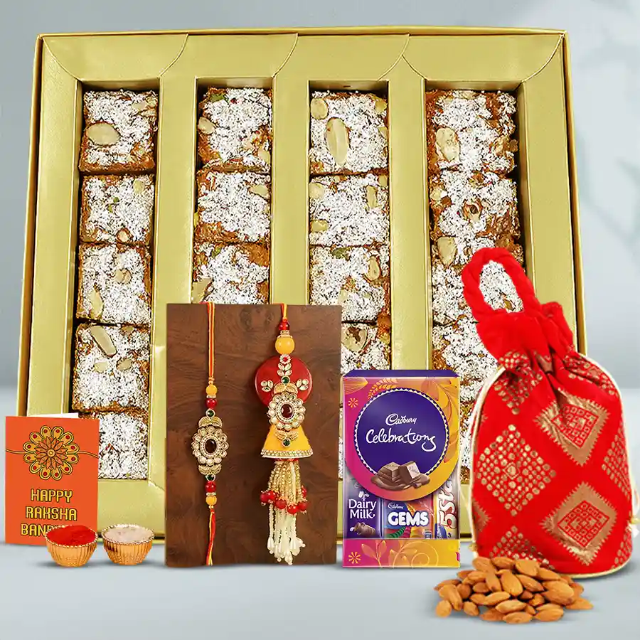 Sweets paired with Bhai Bhabhi Rakhi