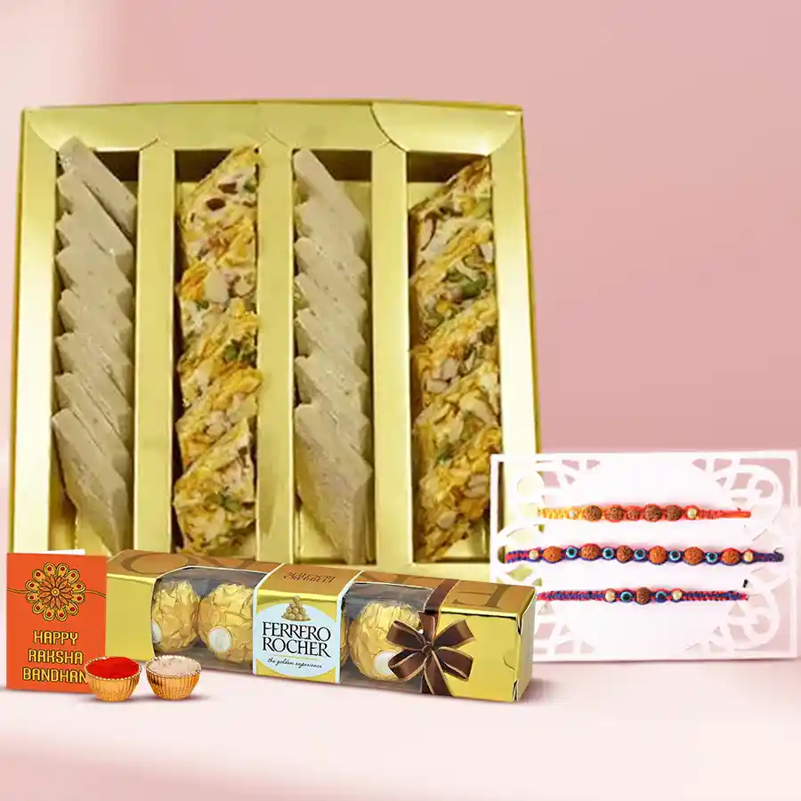 Rudrakhsha Rakhi n Awesome Sweets