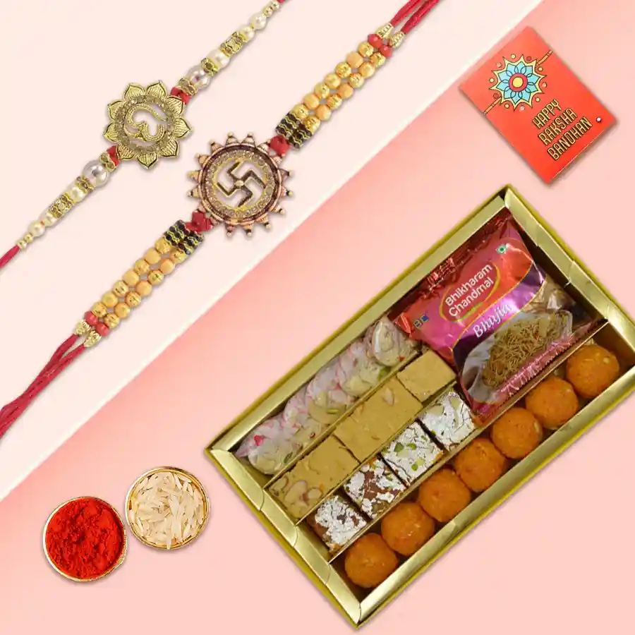 Auspicious Rakhi N Sweets Extravagance