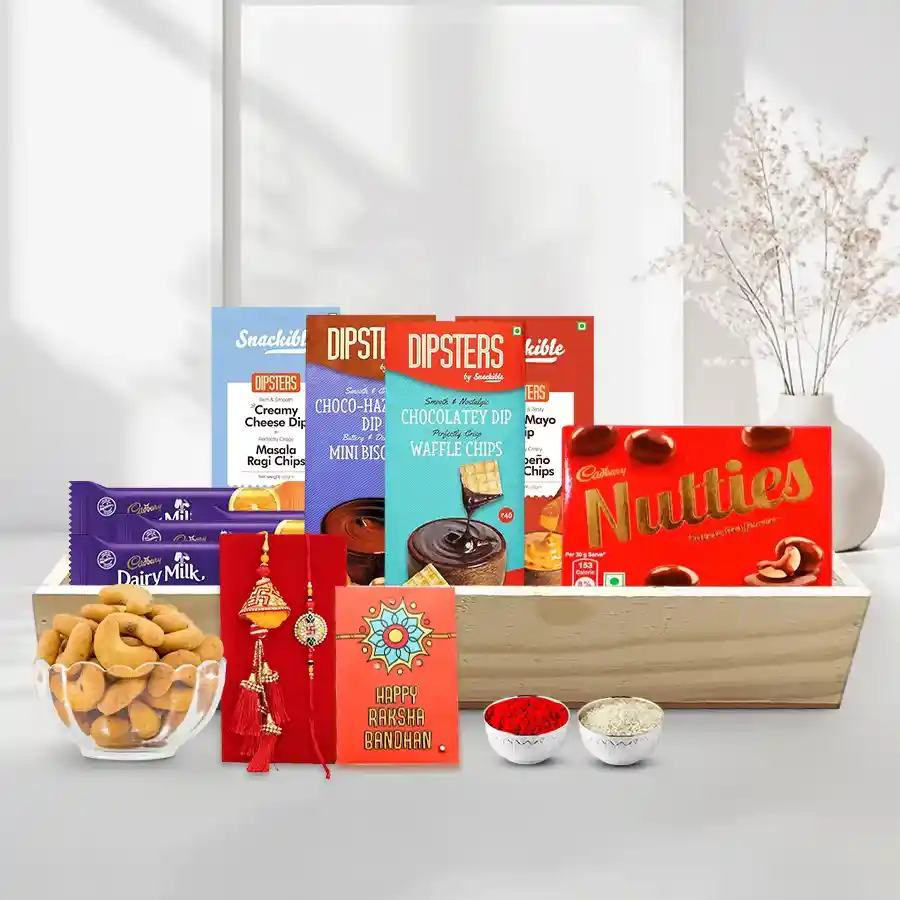 Choco n Chips Motley with Bhaiya Bhabi Rakhi