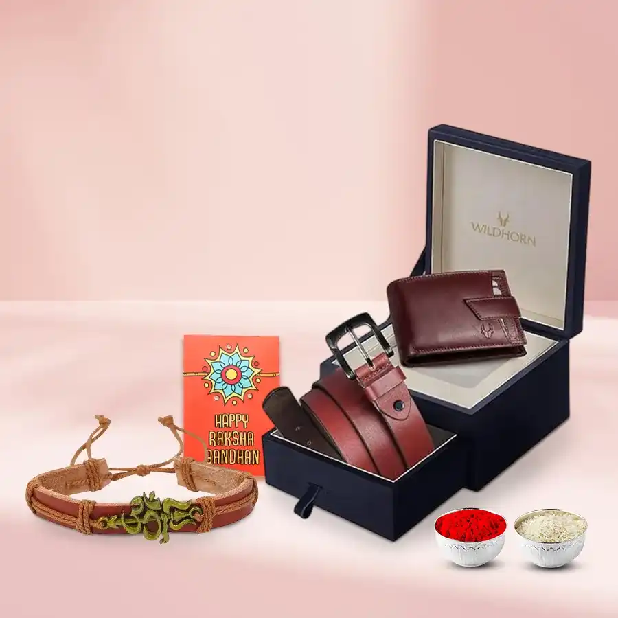 Swanky Mens Wallet n Belt Set with Iron Man Leather Band